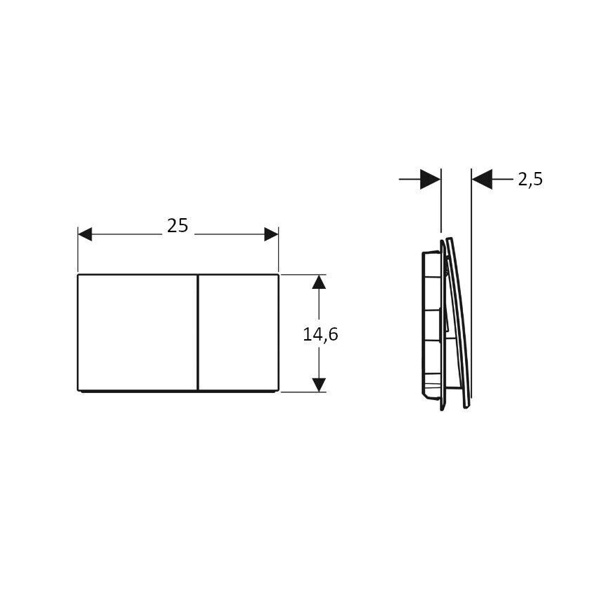 Geberit 115.622.JL.1 - Pulsante di scarico Sigma70 25x14,6 cm grigio sabbia