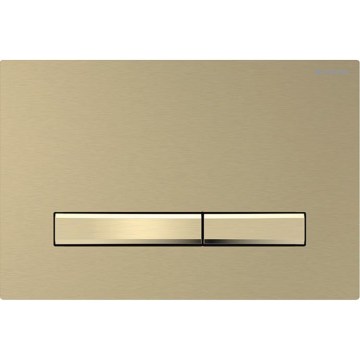 Geberit 115.672.QF.2 - Pulsante di scarico Sigma50 24,6x16,4 cm in ottone spazzolato