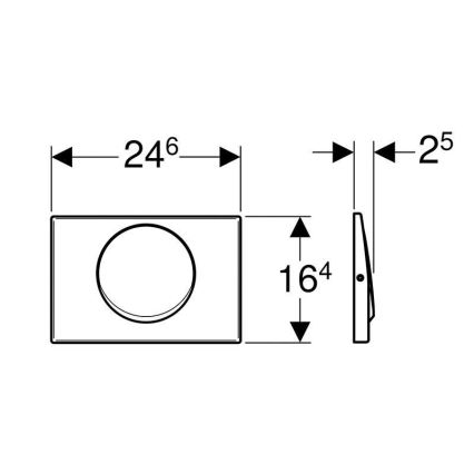 Geberit 115.751.00.1 - Pulsante di scarico Mambo 24,6x16,4 cm in acciaio inox