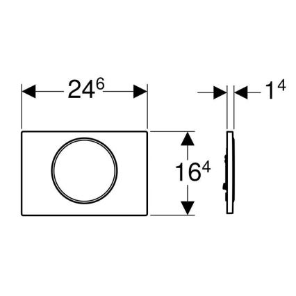 Geberit 115.758.KJ.5 - Pulsante di scarico Sigma10 24,6x16,4 cm bianco/cromo lucido