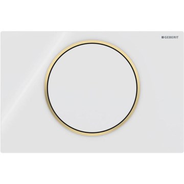 Geberit 115.758.KK.5 - Placca di comando Sigma10 24,6 x 16,4 cm bianco/oro
