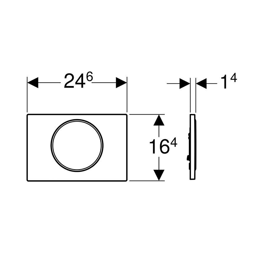 Geberit 115.758.KK.5 - Placca di comando Sigma10 24,6 x 16,4 cm bianco/oro