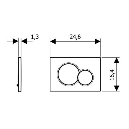 Geberit 115.770.21.5 - Placca di comando Sigma01 Round 24,6x16,4 cm, cromo lucido