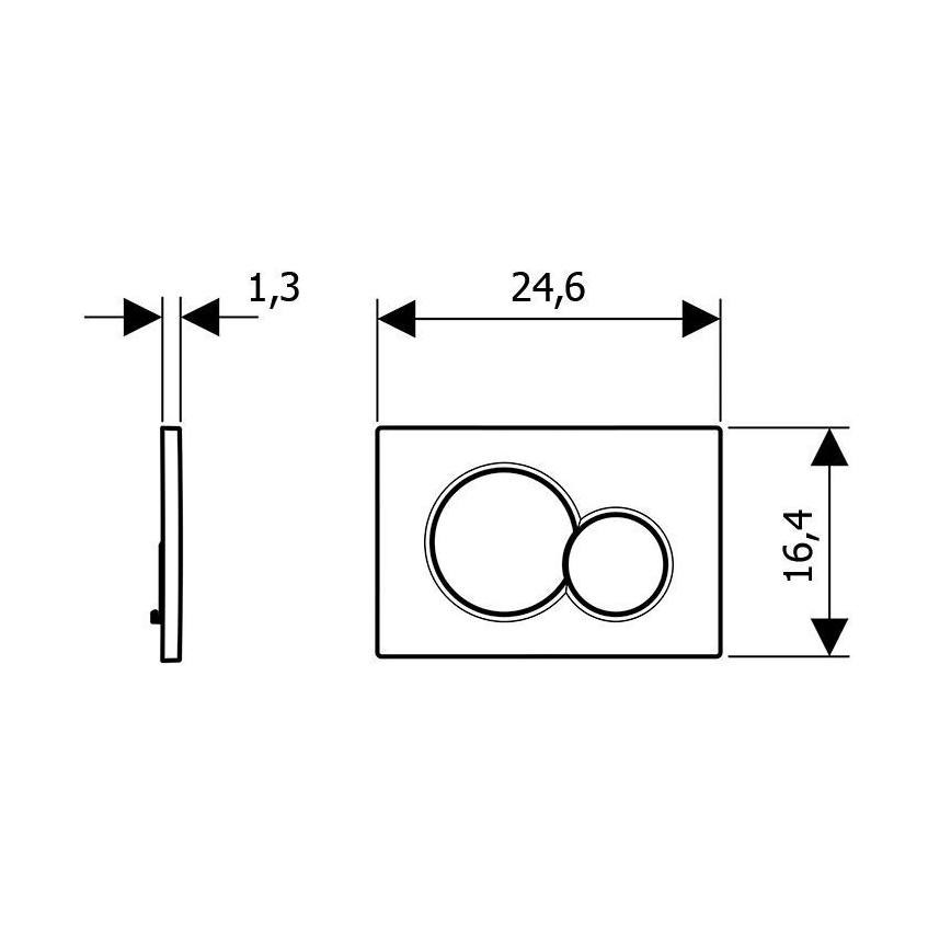Geberit 115.770.21.5 - Placca di comando Sigma01 Round 24,6x16,4 cm, cromo lucido