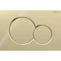 Geberit 115.770.DT.5 - Pulsante di scarico Sigma01 Round 24,6x16,4 cm in ottone