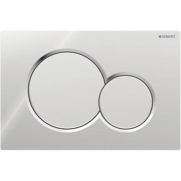 Geberit 115.770.KA.5 - Pulsante di scarico Sigma01 Round 24,6x16,4 cm cromo lucido/cromo opaco