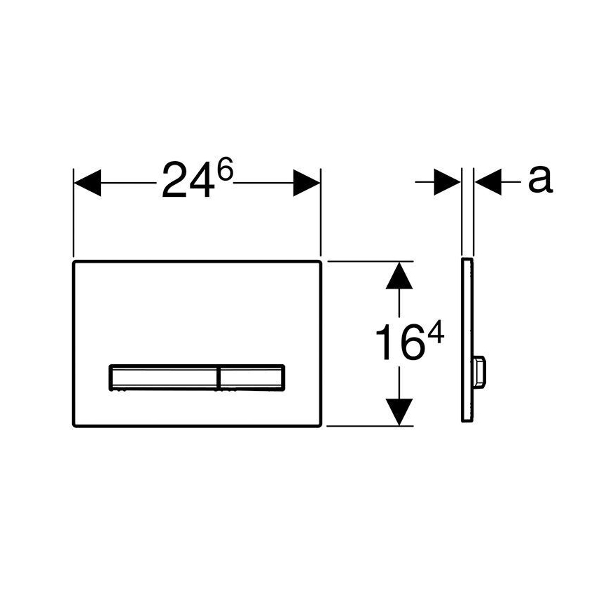 Geberit 115.788.21.2 - Pulsante di scarico Sigma50 24,6x16,4 cm cromo lucido/cromo satinato