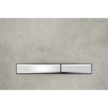 Geberit 115.788.JV.2 - Placca di comando Sigma50 24,6x16,4 cm effetto cemento/cromo opaco