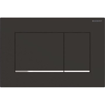 Geberit 115.883.14.1 - Pulsante di scarico Sigma30 24,6x16,4 cm nero/cromo lucido