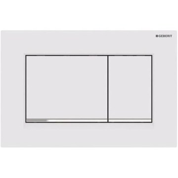 Geberit 115.883.JT.1 - Pulsante di scarico Sigma30 24,6x16,4 cm bianco/cromo lucido