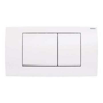Geberit 115.899.KJ.1 - Pulsante di scarico Twinline30 34x18,5 cm bianco/cromo lucido