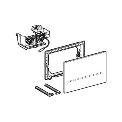 Geberit 116.090.SG.6 - Pulsante di scarico senza contatto Sigma80 24,7x16,4 cm IP45 nero