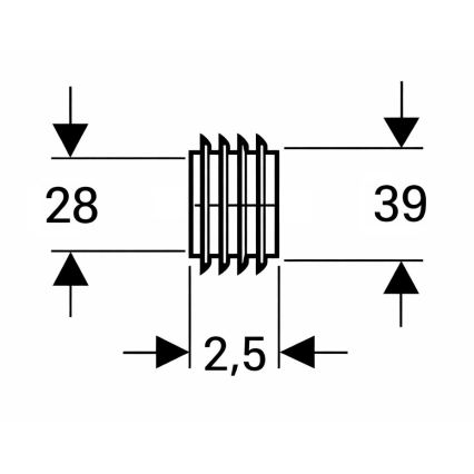 Geberit 119.669.00.1 - Manicotto di collegamento per tubo di risciacquo Ø 28 mm, nero