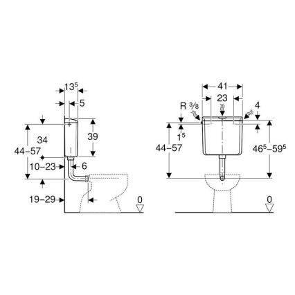 Geberit 136.610.11.1 - Cassetta da incasso AP110 6/9 l, bianco alpino