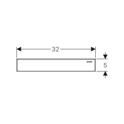 Geberit 154.336.FW.1 - Kit di montaggio per scarico a parete 32x5cm in acciaio inox