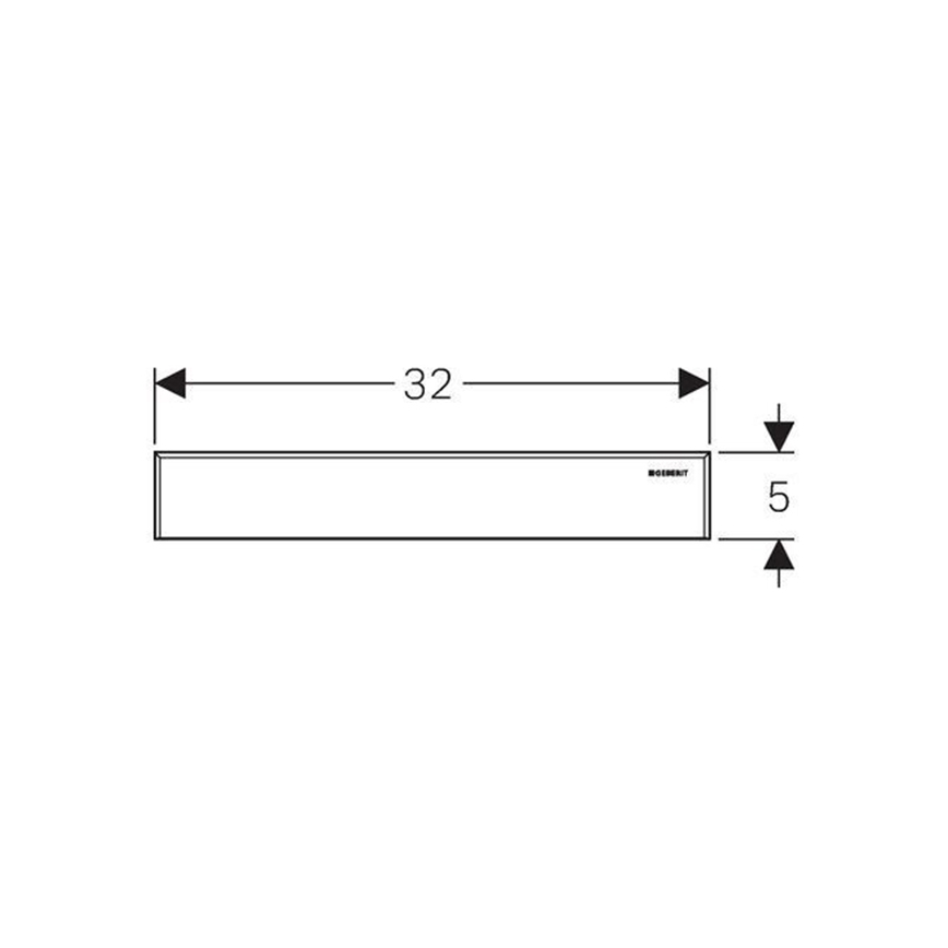 Geberit 154.336.FW.1 - Kit di montaggio per scarico a parete 32x5cm in acciaio inox
