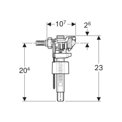 Geberit 243.886.00.5 - Valvola di riempimento per cassette di risciacquo da incasso Tipo 383