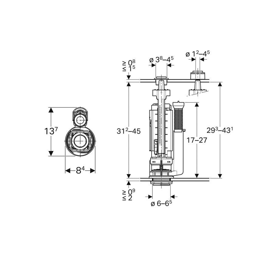Geberit 282.050.21.2 - Valvola di scarico Tipo 290