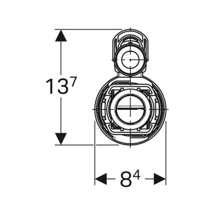 Geberit 282.350.21.2 - Valvola per scarico a doppio flusso, Tipo 290