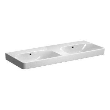 Geberit 500.224.01.1 - Lavabo doppio sospeso Smyle Square 120x48 cm ceramica/bianco