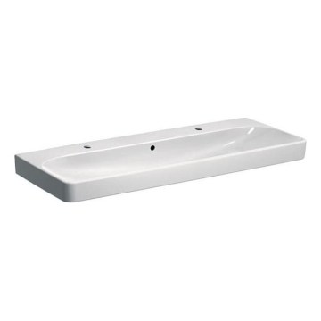 Geberit 500.253.01.1 - Lavabo doppio sospeso Smyle Square 120x48 cm ceramica/bianco