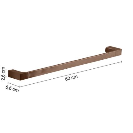 Gedy - Appendi-asciugamani da parete PIRENEI 60 cm bronzo