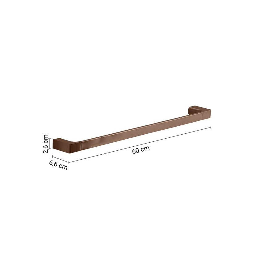 Gedy - Appendi-asciugamani da parete PIRENEI 60 cm bronzo