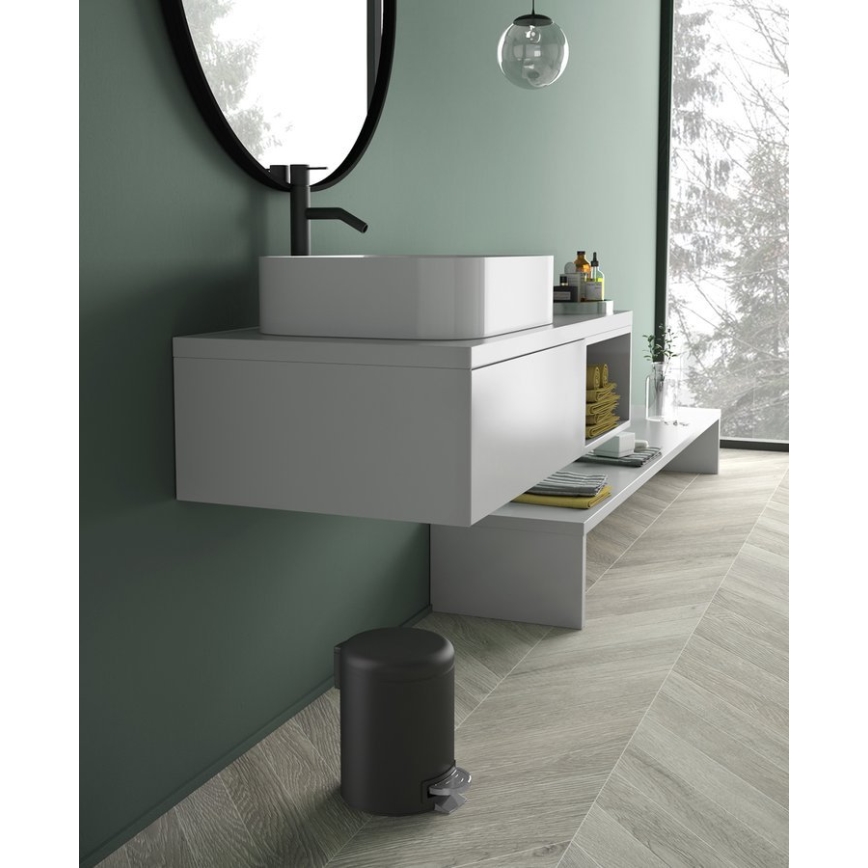 Gedy - Cestino POTTY 5 l con chiusura ammortizzata, nero opaco