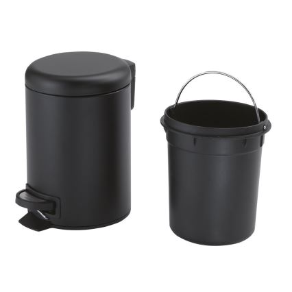 Gedy - Cestino POTTY 5 l con chiusura ammortizzata, nero opaco