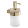 Gedy - Dispenser da parete per sapone PIRENEI 110 ml vetro opalino/oro