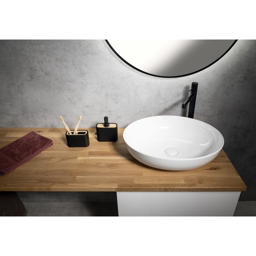 Gedy - Distributore di sapone NINFEA nero/bambù