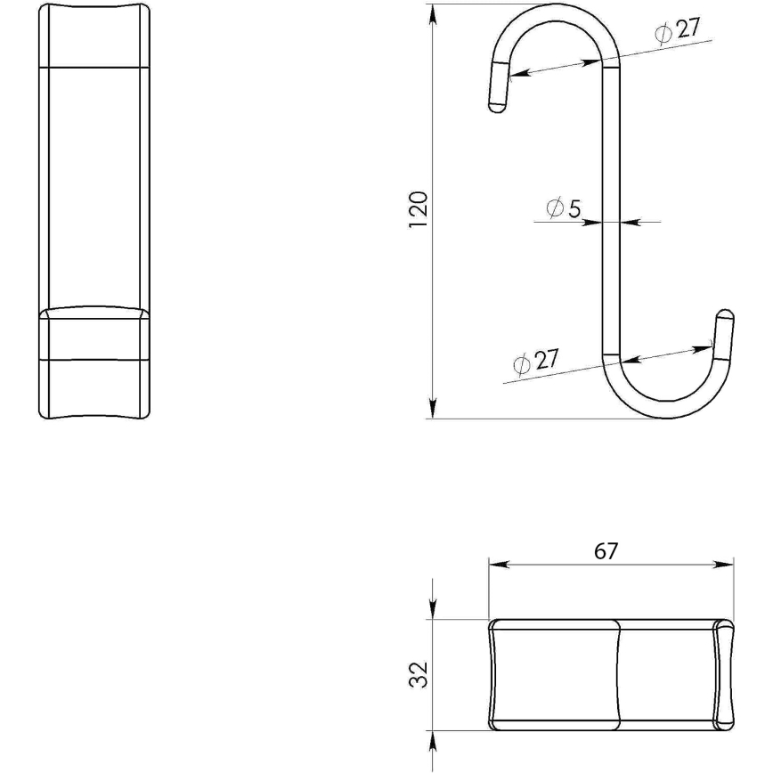 Gedy - Gancio per radiatore limpido/termoplastico