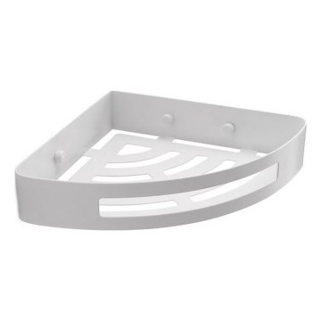 Gedy - Mensola angolare per doccia PIRENEI, bianco opaco