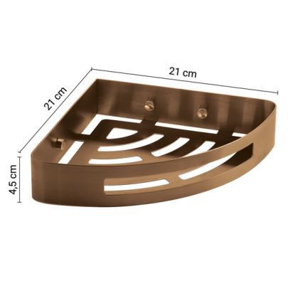 Gedy - Mensola angolare per doccia PIRENEI, finitura bronzo