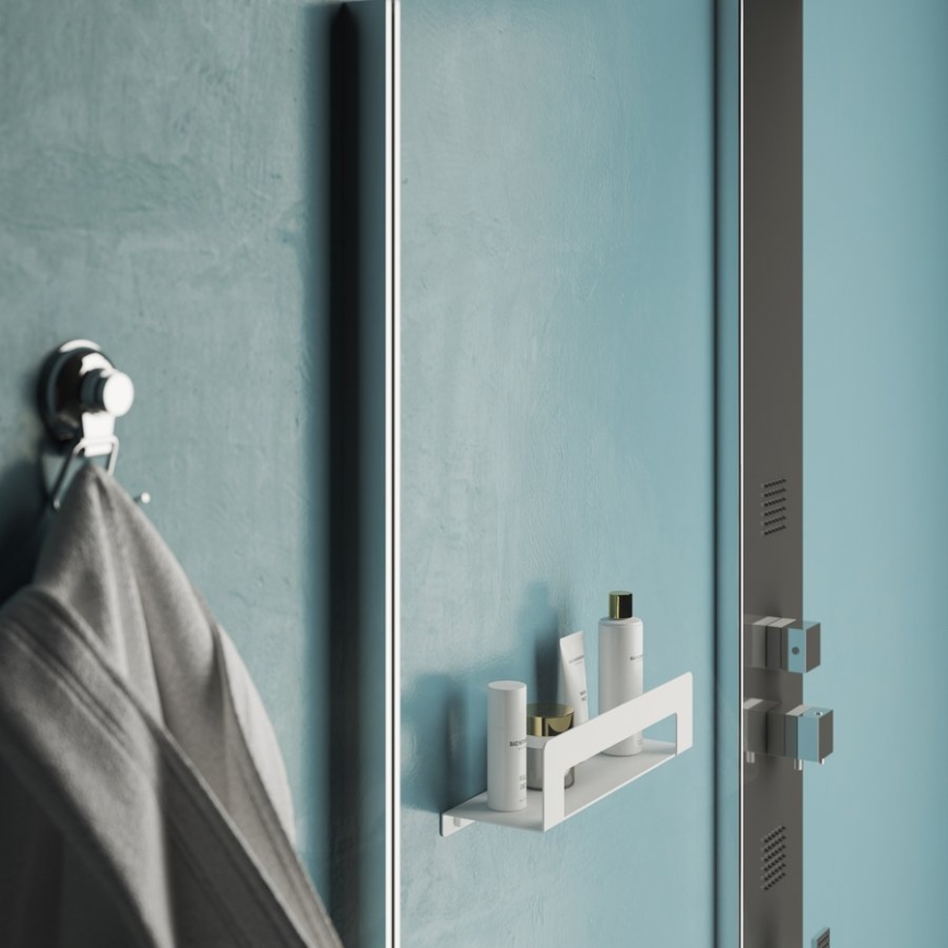 Gedy - Mensola con portasciugamani CLEO 50 cm bianco opaco