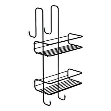 Gedy - Mensola da parete per doccia CHROM LINE 49x24 cm nero opaco