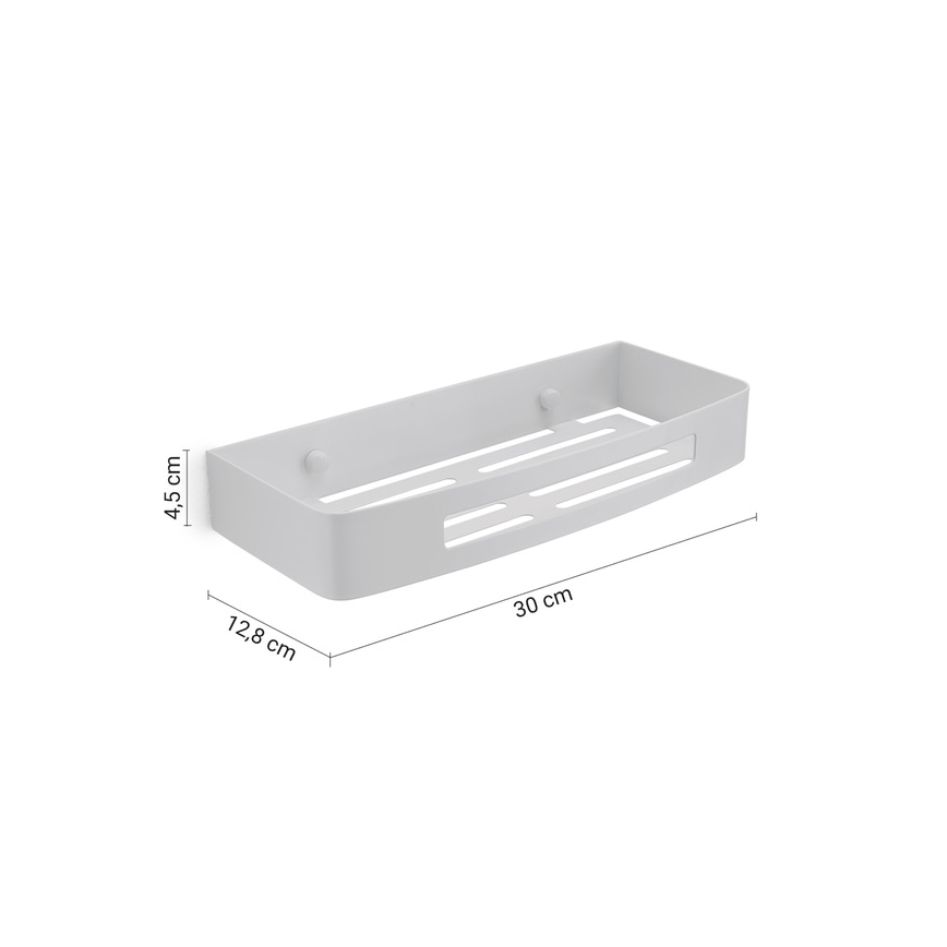 Gedy - Mensola da parete per doccia SMART 30x12,8 cm bianca