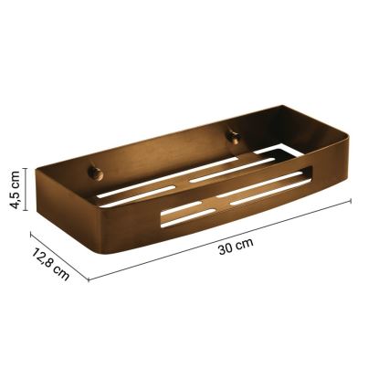 Gedy - Mensola da parete per doccia SMART 30x12,8 cm bronzo