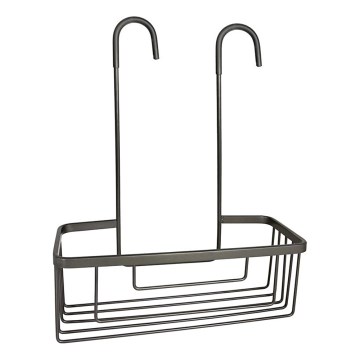 Gedy - Mensola sospesa per doccia SMART 37,5 x 30 cm, grigio metallico