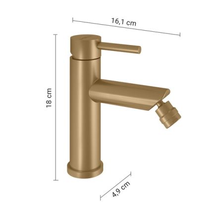 Gedy - Miscelatore per bidet COMO 18 cm dorato