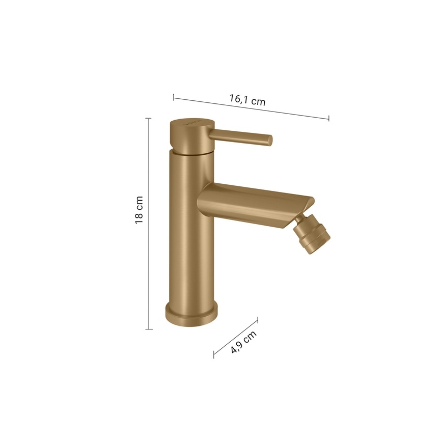 Gedy - Miscelatore per bidet COMO 18 cm dorato