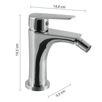 Gedy - Miscelatore per bidet COMO 19,5 cm cromo lucido