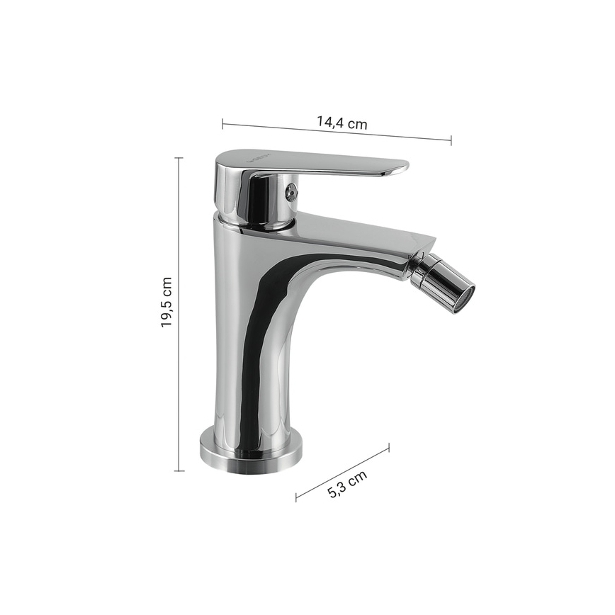 Gedy - Miscelatore per bidet COMO 19,5 cm cromo lucido