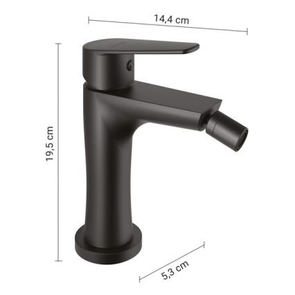 Gedy - Miscelatore per bidet COMO 19,5 cm nero opaco
