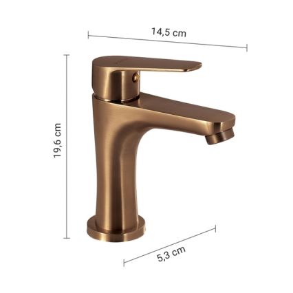 Gedy - Miscelatore per lavabo COMO 19,6 cm bronzo