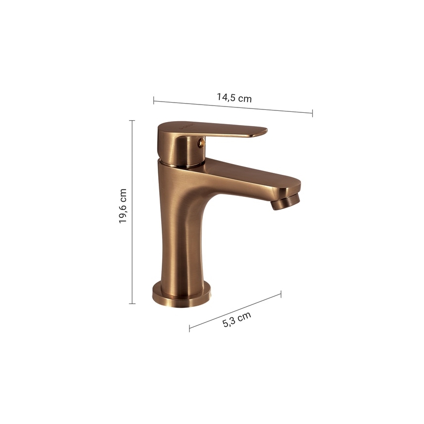 Gedy - Miscelatore per lavabo COMO 19,6 cm bronzo