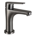 Gedy - Miscelatore per lavabo COMO 19,6 cm, finitura grigio metallizzato