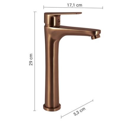 Gedy - Miscelatore per lavabo COMO 29 cm bronzo