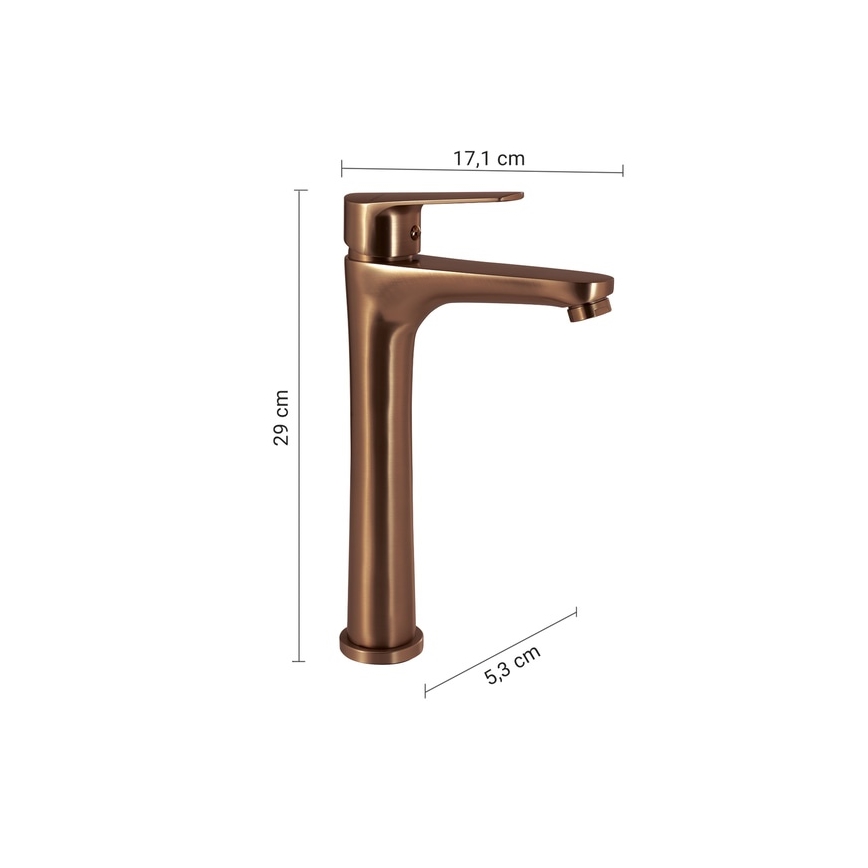 Gedy - Miscelatore per lavabo COMO 29 cm bronzo