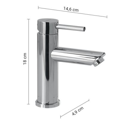 Gedy - Miscelatore per lavabo GARDA 18 cm cromo lucido